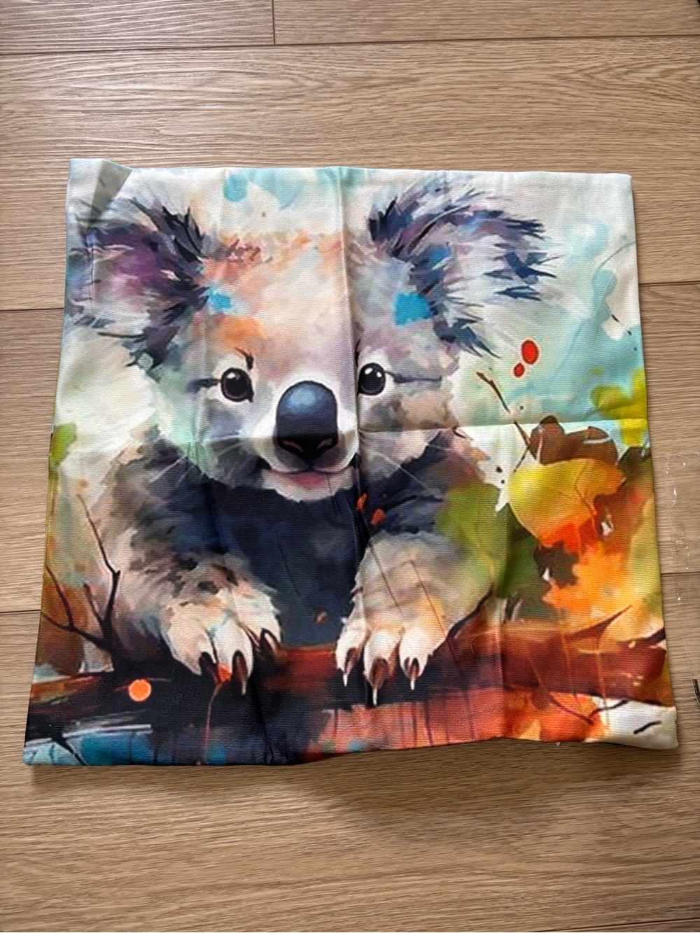 Colorful Koala Decorative Pillow Cover - Multicolor